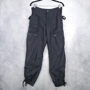Ralph Lauren RLX Pants Womens 6 Black Nylon Cargo Joggers Lace Up Tie Dance